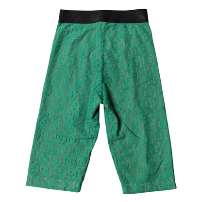 Collants courts Dolce &amp; Gabbana à logo vert et monogramme