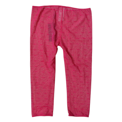 Sous-vêtements courts et moulants en dentelle avec logo fuchsia Dolce &amp; Gabbana