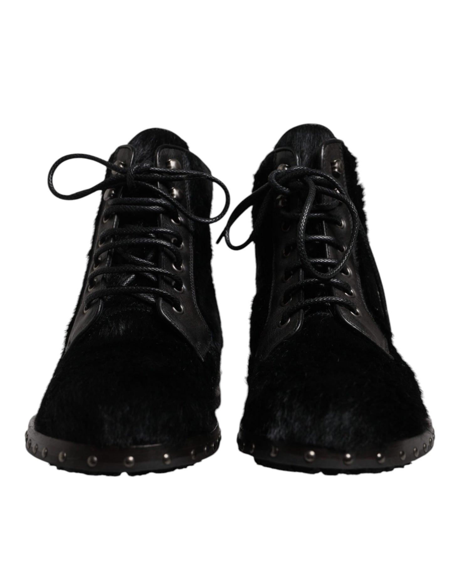 Dolce & Gabbana Black Pony Style Leather Mid Calf Boots Shoes – EU42/US9 par Dolce & Gabbana | Disponible sur Sandy Store ByNet