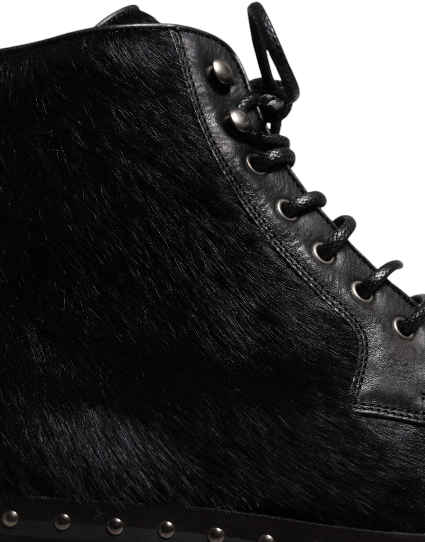 Dolce & Gabbana Black Pony Style Leather Mid Calf Boots Shoes – EU42/US9 par Dolce & Gabbana | Disponible sur Sandy Store ByNet