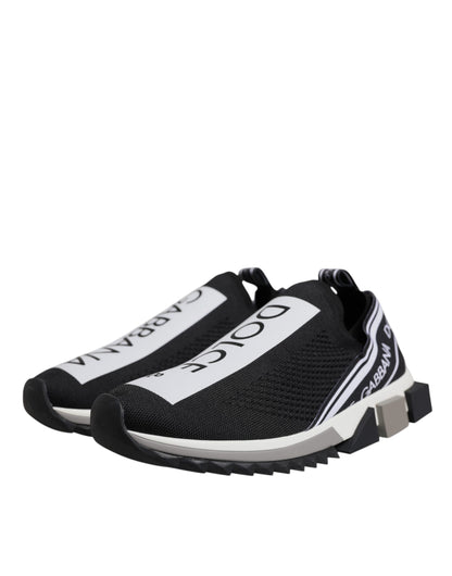 Dolce & Gabbana Black White Slip On Sorrento Sneakers Shoes – EU40/US7 par Dolce & Gabbana | Disponible sur Sandy Store ByNet