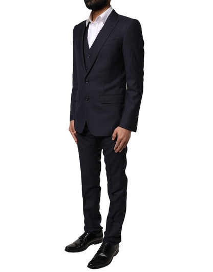 Traje formal de tres piezas MARTINI de fantasía negra de Dolce &amp; Gabbana