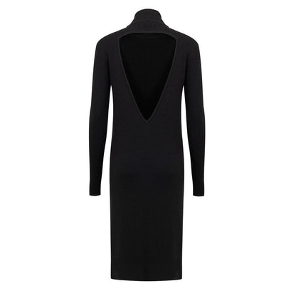Vestido de lana negro de Bottega Veneta