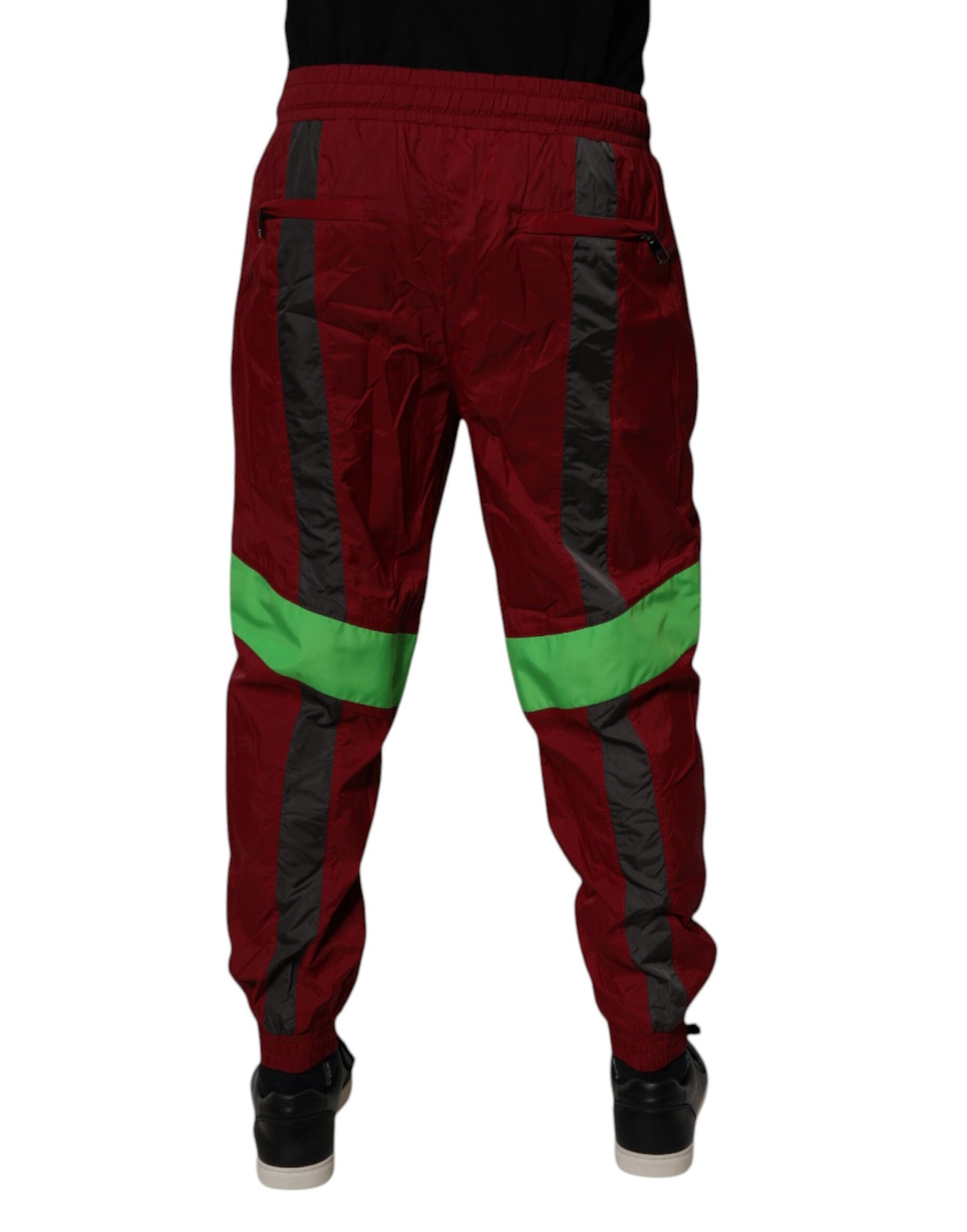 Pantalones deportivos Dolce &amp; Gabbana de nailon color granate para hombre