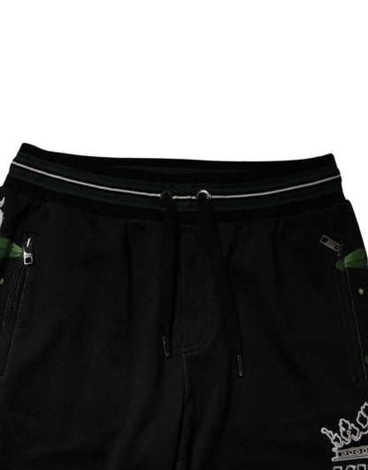Pantalones deportivos Dolce &amp; Gabbana con estampado floral negro King para hombre