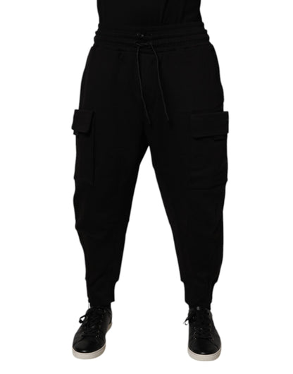 Pantalones deportivos cargo Dolce &amp; Gabbana de algodón negro para hombre