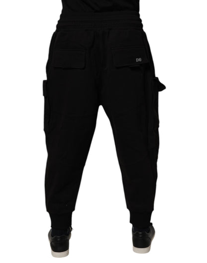 Pantalones deportivos cargo Dolce &amp; Gabbana de algodón negro para hombre