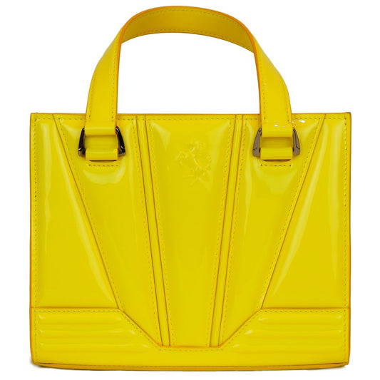 Bolso de mano Ferrari de piel amarilla