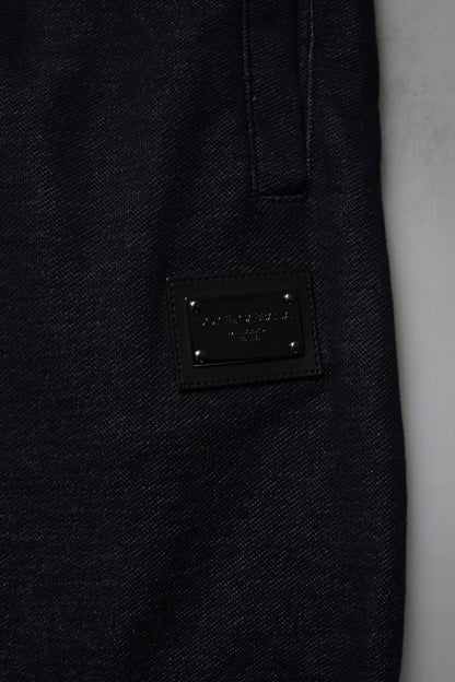 Pantalones deportivos negros de algodón jacquard de Dolce &amp; Gabbana