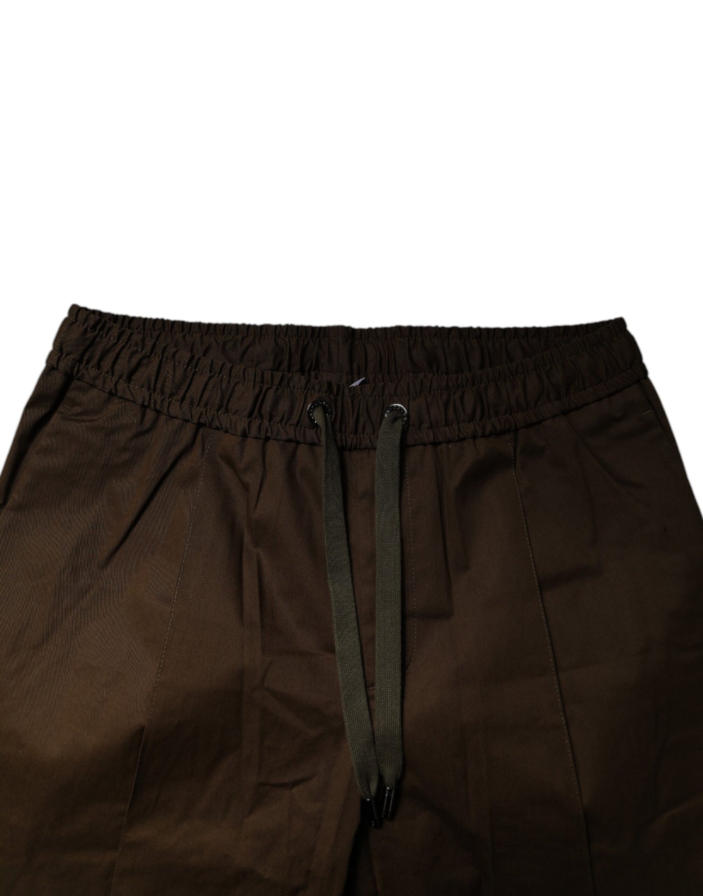 Pantalones deportivos de algodón elástico marrón Dolce &amp; Gabbana