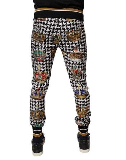 Pantalones deportivos Dolce &amp; Gabbana con corona de pata de gallo multicolor para hombre