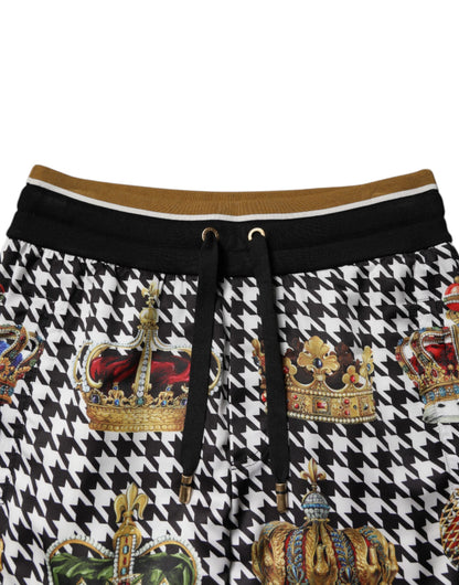 Pantalones deportivos Dolce &amp; Gabbana con corona de pata de gallo multicolor para hombre