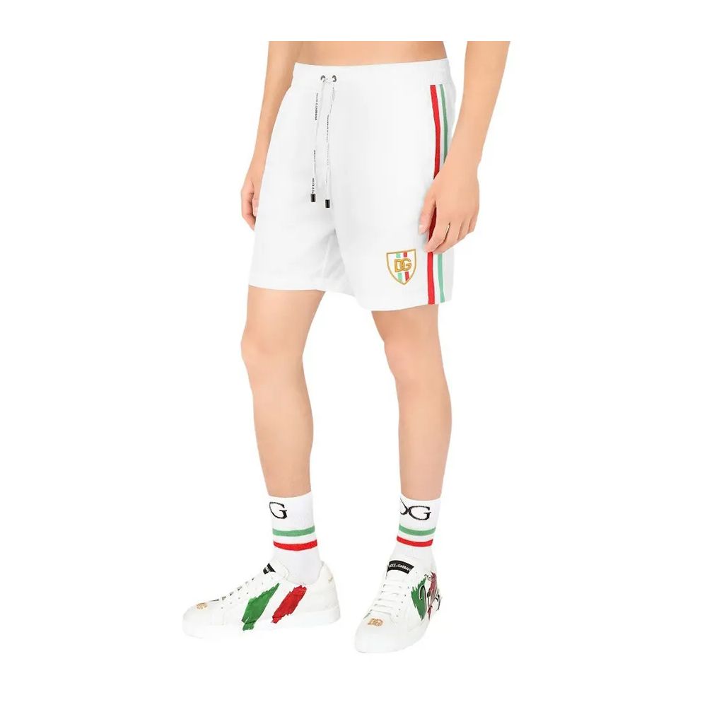 Maillot de bain en polyester blanc Dolce &amp; Gabbana