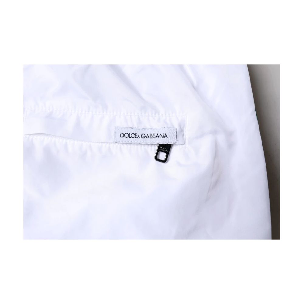 Maillot de bain en polyester blanc Dolce &amp; Gabbana