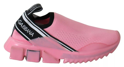 Zapatillas deportivas rosas de caña baja Sorrento de Dolce &amp; Gabbana, zapatos informales sin cordones