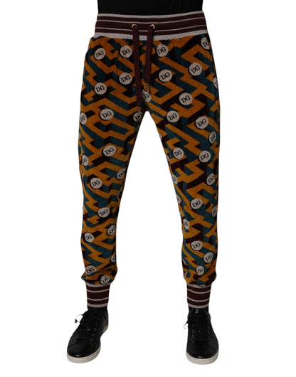 Pantalones deportivos Dolce &amp; Gabbana con monograma y logotipo multicolor