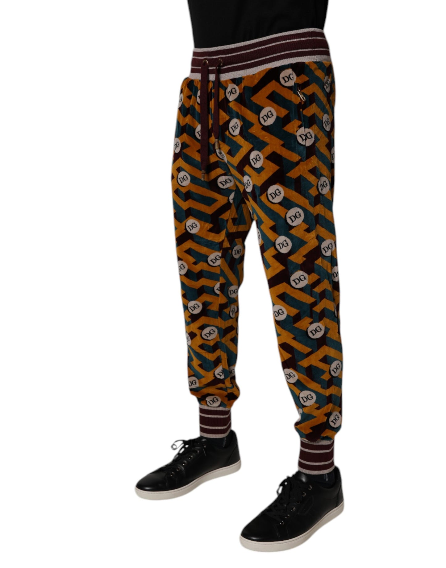 Pantalones deportivos Dolce &amp; Gabbana con monograma y logotipo multicolor
