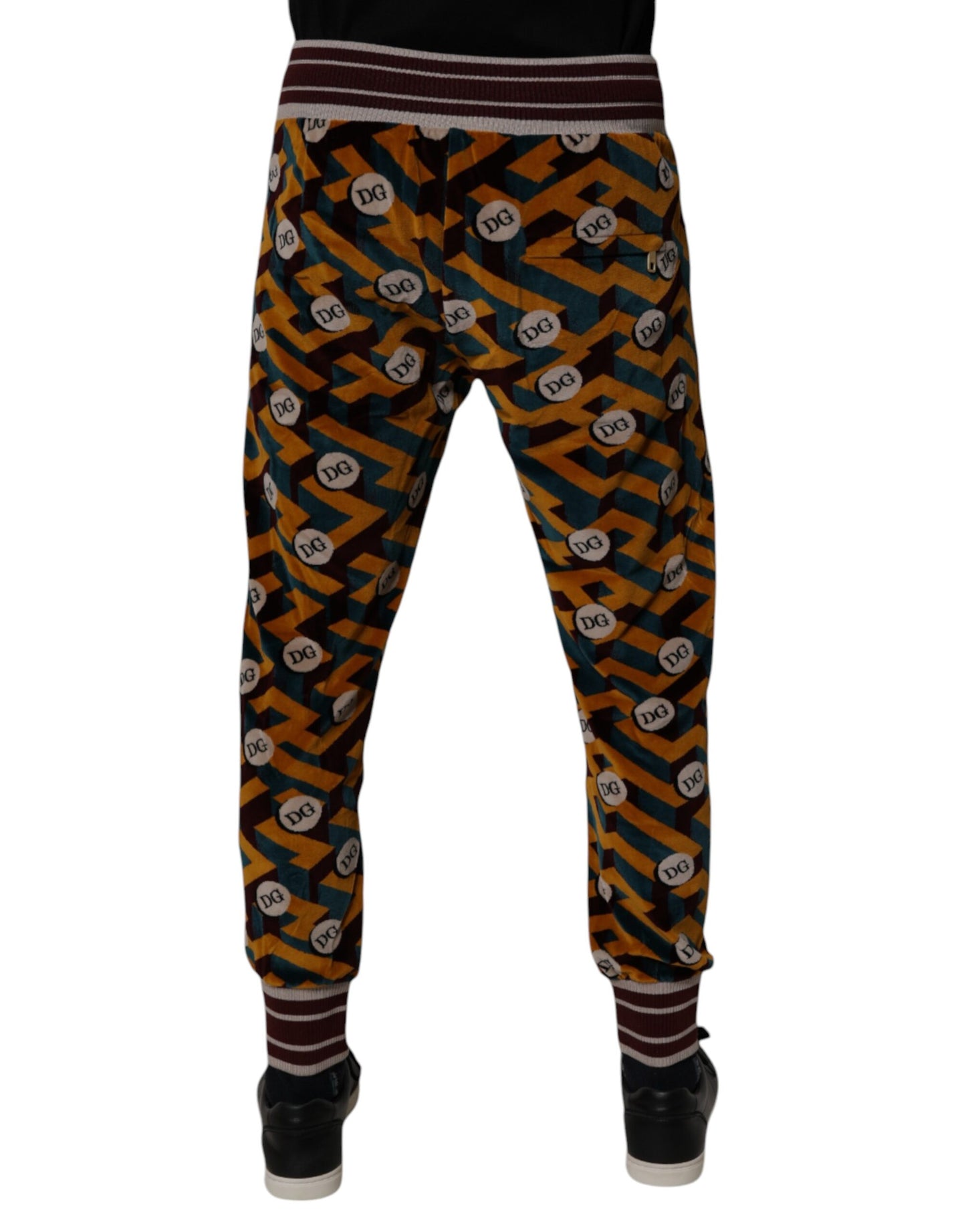 Pantalones deportivos Dolce &amp; Gabbana con monograma y logotipo multicolor