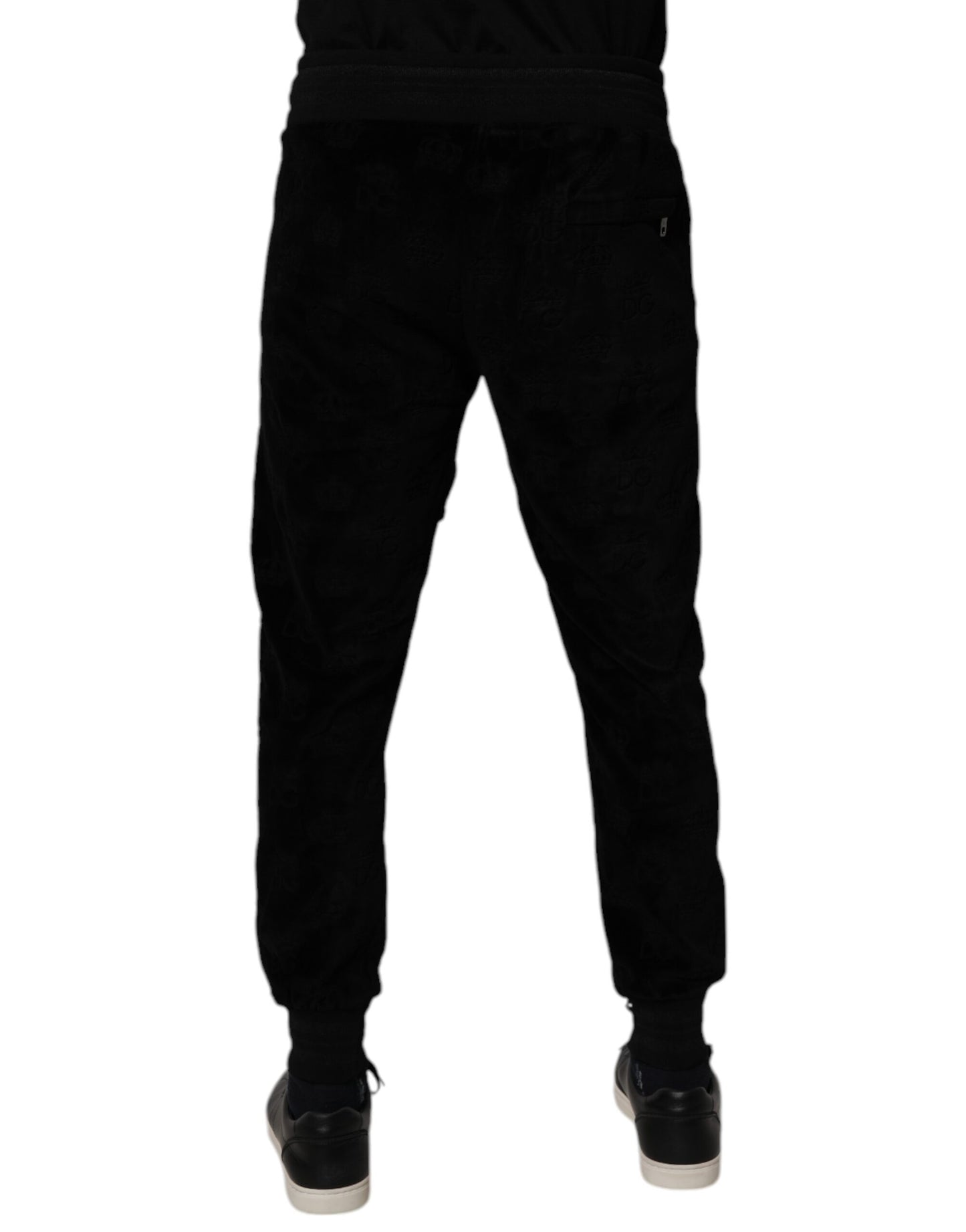 Pantalones deportivos negros de algodón Dolce &amp; Gabbana para hombre