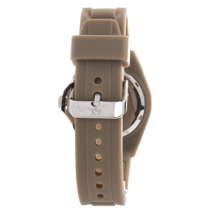 Montre Haurex en caoutchouc marron