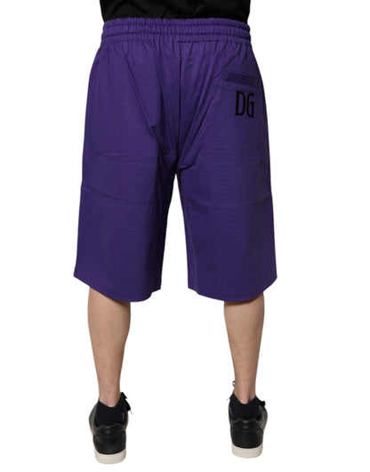 Bermudas deportivas de algodón morado Dolce &amp; Gabbana para hombre