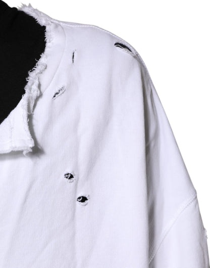 Sudadera Dolce &amp; Gabbana de algodón blanco para hombre