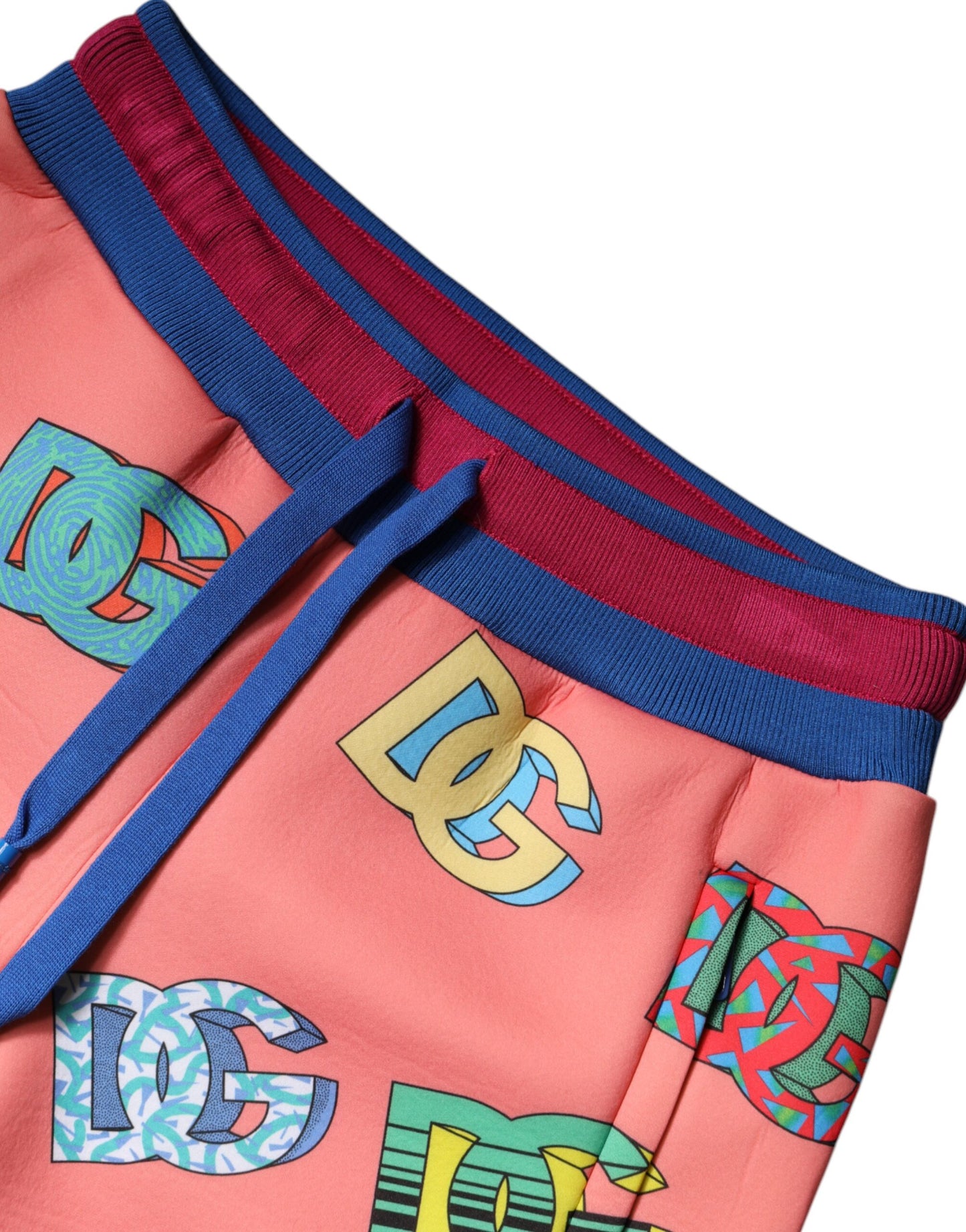 Dolce &amp; Gabbana Pink Logo Monogram Jogger Sweatpants Pants