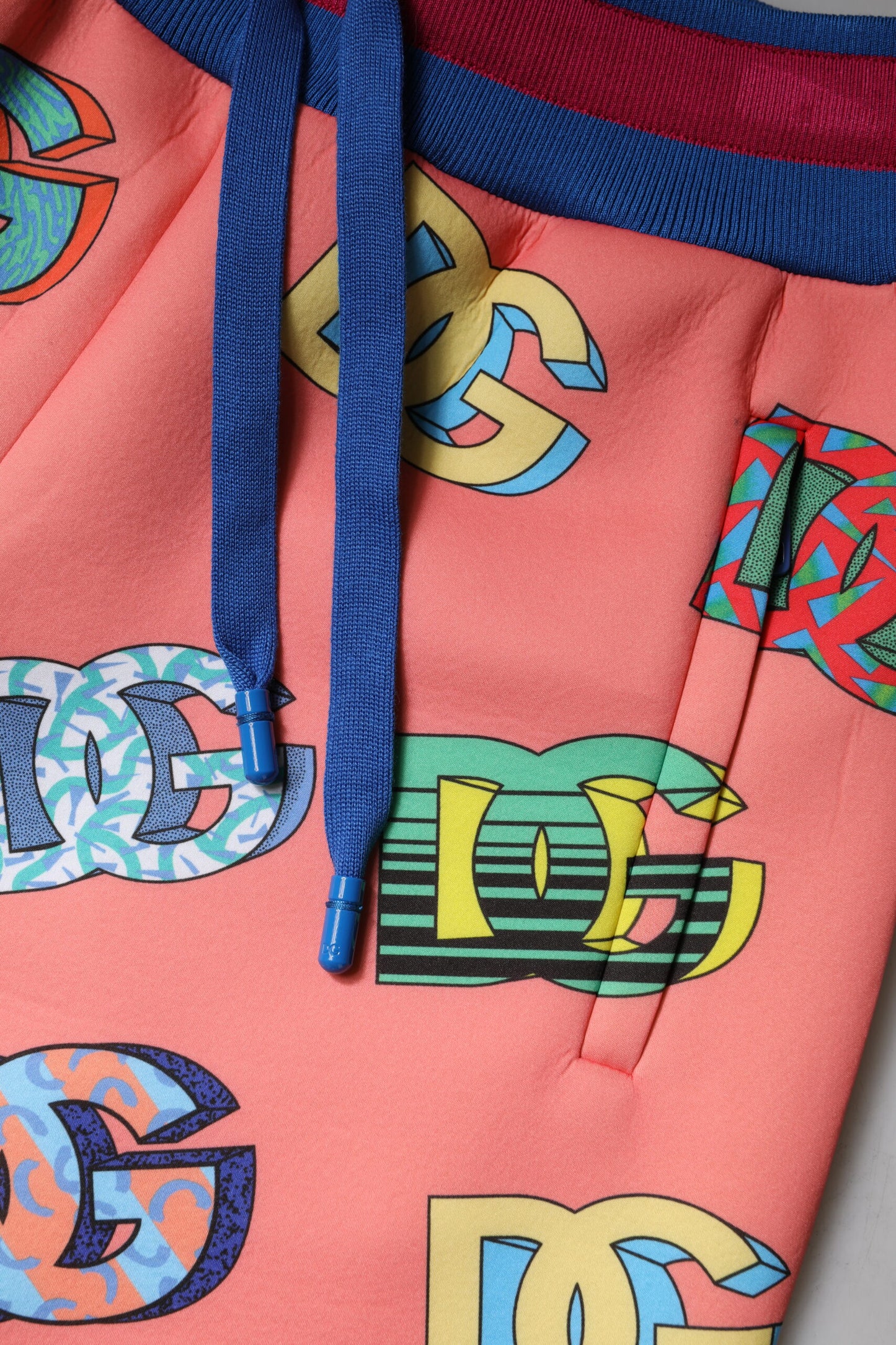 Dolce &amp; Gabbana Pink Logo Monogram Jogger Sweatpants Pants