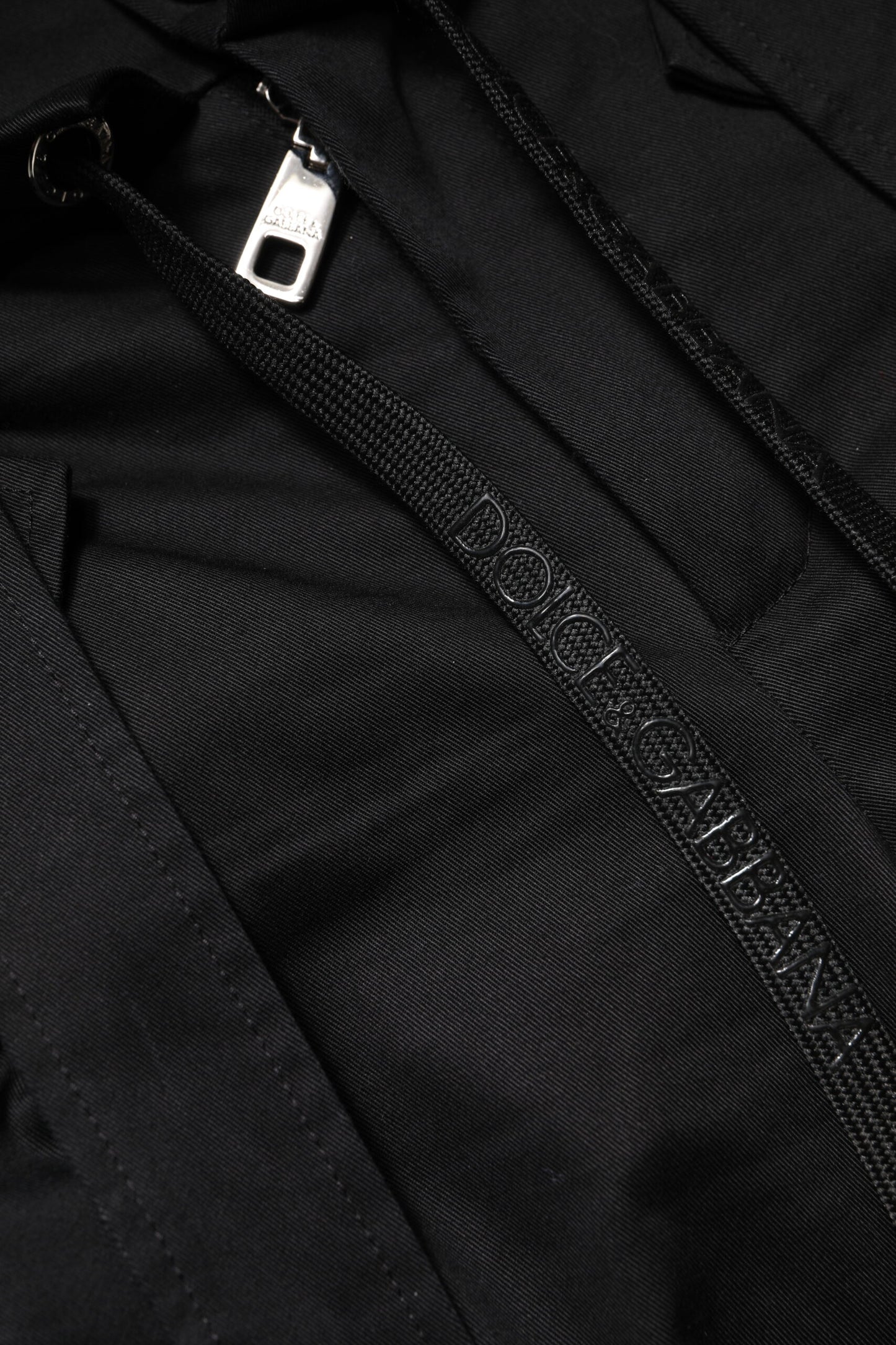 Dolce &amp; Gabbana Black Cotton High Waist Cargo Pants