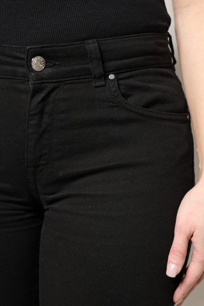Dolce &amp; Gabbana Black Cotton High Waist Skinny Denim Jeans