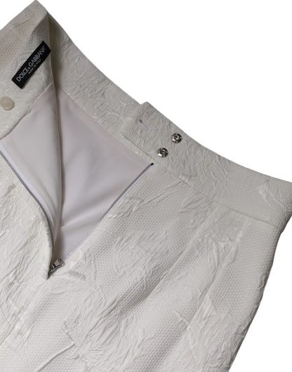 Falda tubo blanca de cintura alta hasta la rodilla de Dolce &amp; Gabbana