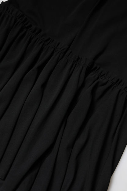 Falda midi de cintura alta con corte sirena en negro de Dolce &amp; Gabbana
