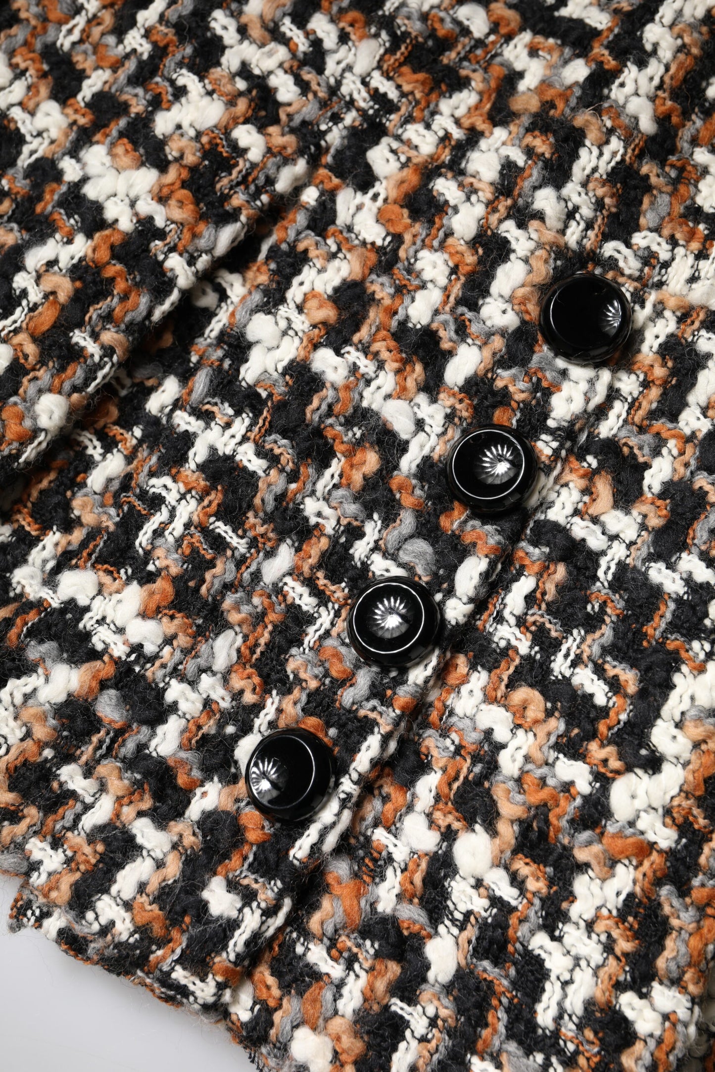 Minifalda de tweed a cuadros multicolor de Dolce &amp; Gabbana con cintura alta