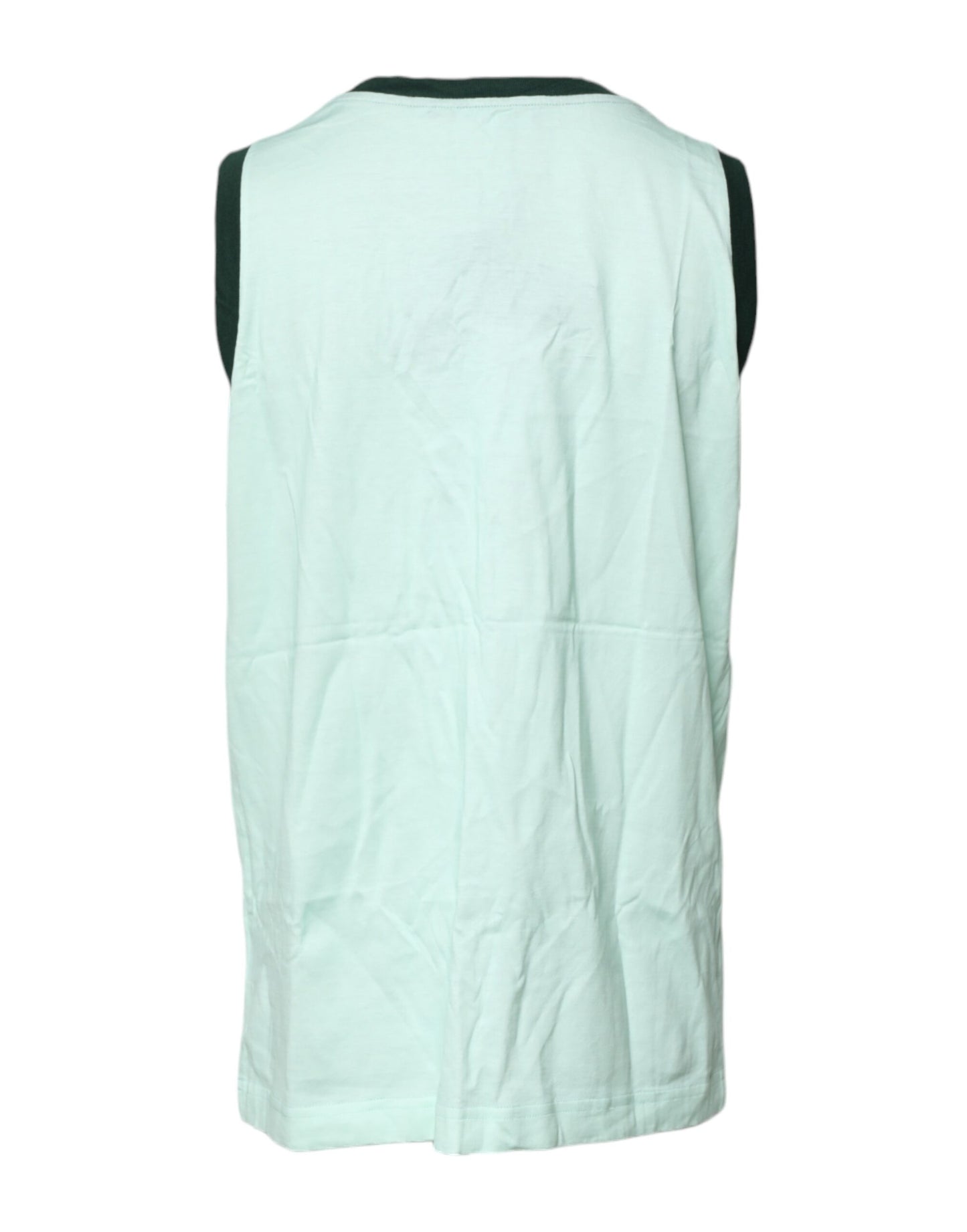 Dolce &amp; Gabbana Light Green Graphic Print Sleeveless Tank T-shirt