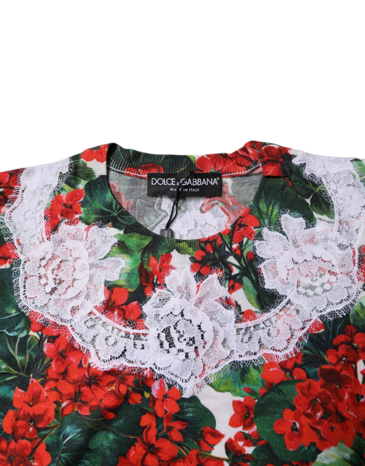 Dolce &amp; Gabbana Multicolor Floral Lace Sleeveless Tank Top