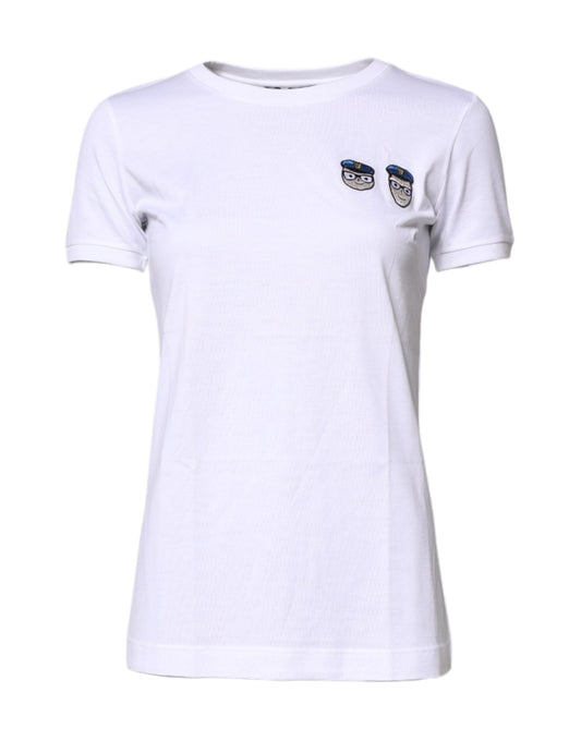 Dolce &amp; Gabbana White #DGFamily Cotton Crew Neck T-shirt