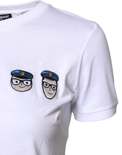 Dolce &amp; Gabbana White #DGFamily Cotton Crew Neck T-shirt