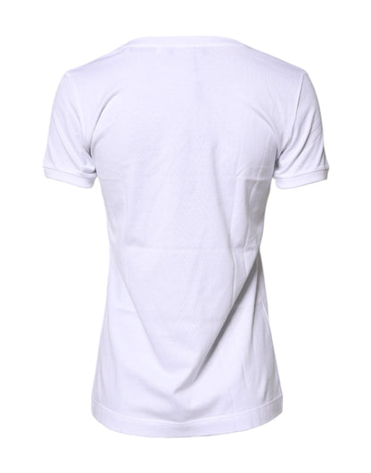 Dolce &amp; Gabbana White #DGFamily Cotton Crew Neck T-shirt