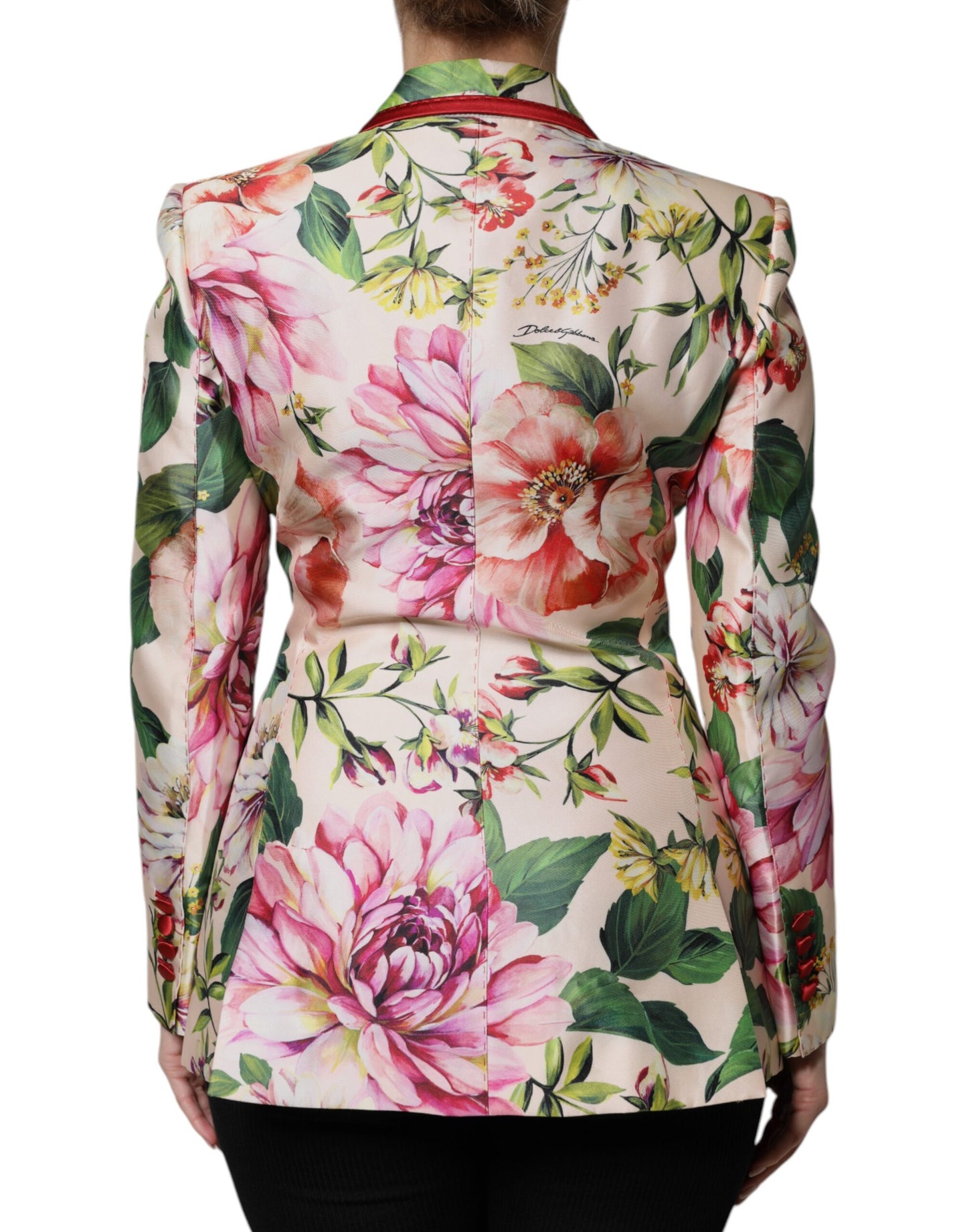 Chaqueta cruzada con estampado floral multicolor de Dolce &amp; Gabbana