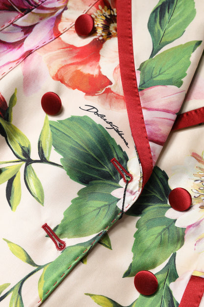 Chaqueta cruzada con estampado floral multicolor de Dolce &amp; Gabbana
