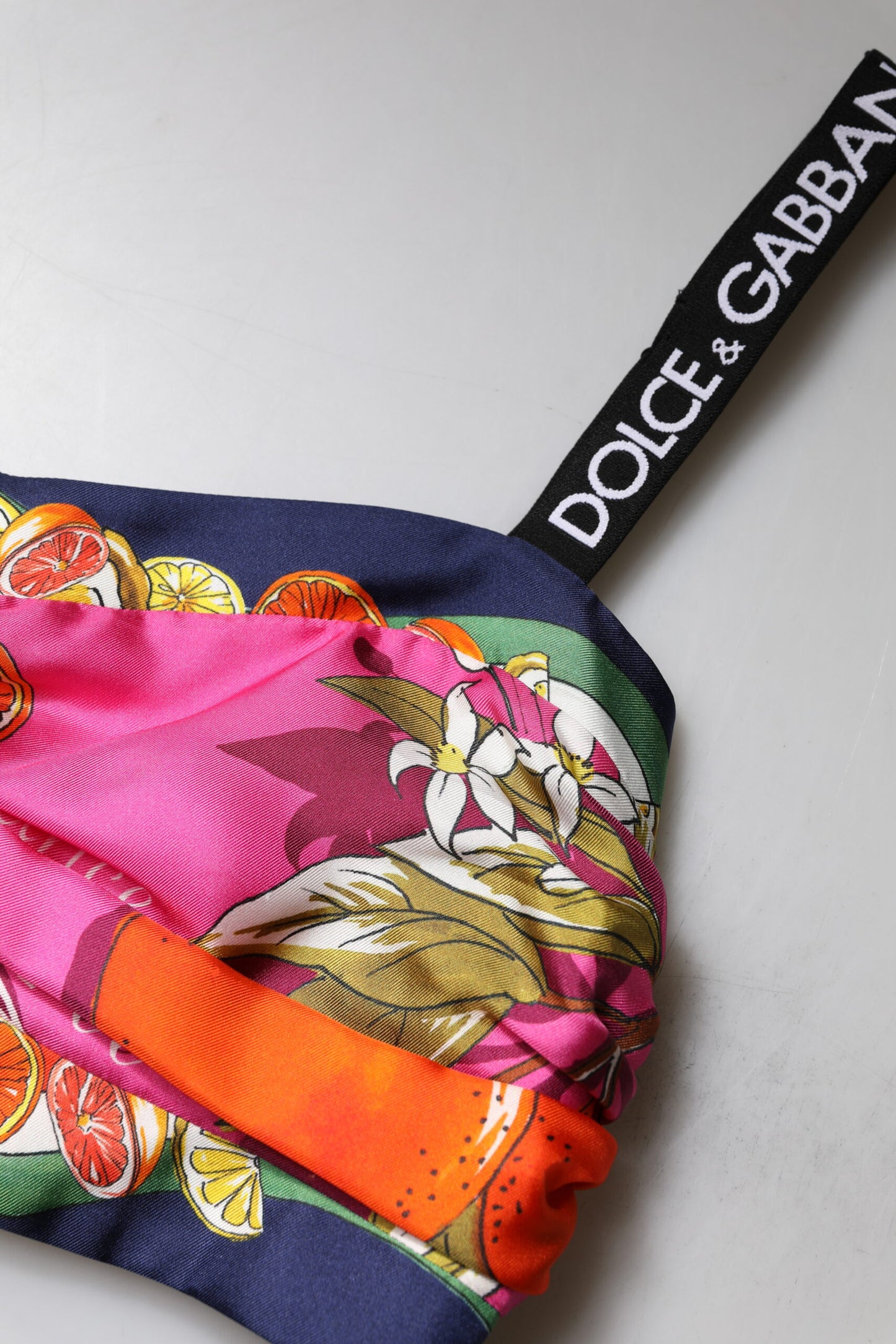 Dolce &amp; Gabbana Multicolor Floral Sleeveless Bustier Cropped Top