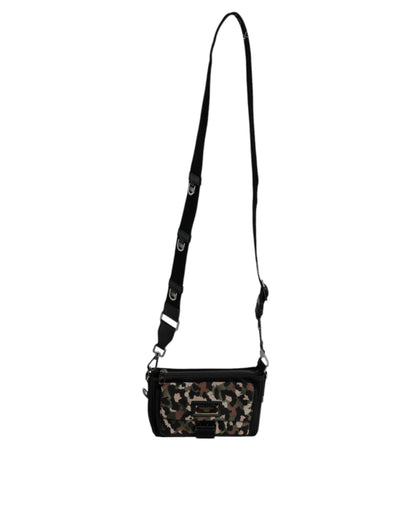 Bolso bandolera Dolce &amp; Gabbana con estampado de leopardo en jacquard multicolor
