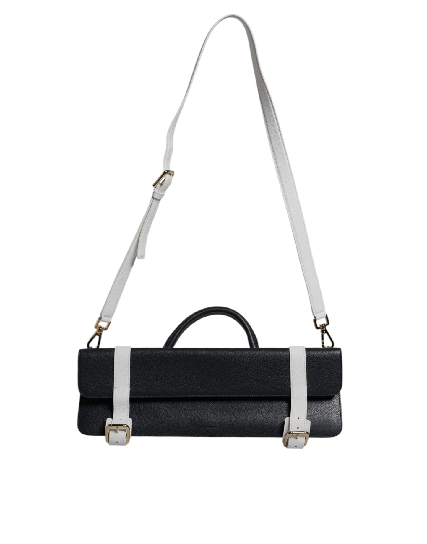Bolso bandolera de piel de becerro azul y blanca de Dolce &amp; Gabbana