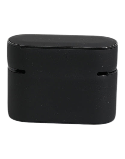 Dolce & Gabbana Black Orange Silicone Embossed Logo Airpods Case