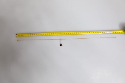 Dolce & Gabbana Gold Tone Chain Brass Crystal Guitar Pendant Necklace