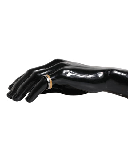 Anillo con el logotipo DG de latón auténtico en tono dorado y plateado de Dolce &amp; Gabbana