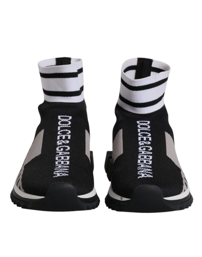 Baskets chaussettes Sorrento noires et grises Dolce &amp; Gabbana pour homme