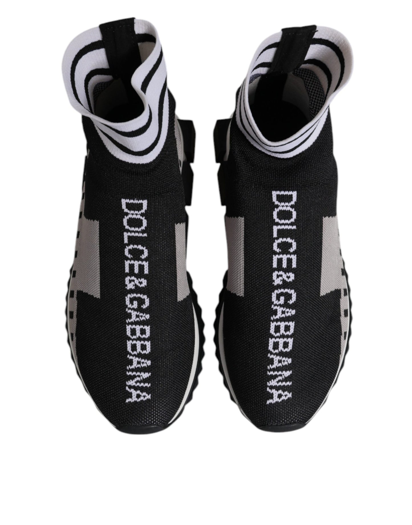 Baskets chaussettes Sorrento noires et grises Dolce &amp; Gabbana pour homme
