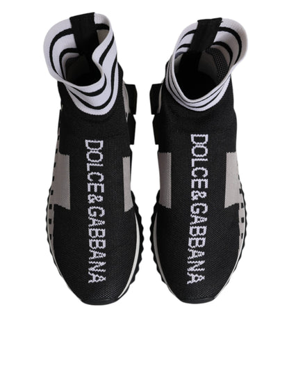 Baskets chaussettes Sorrento noires et grises Dolce &amp; Gabbana pour homme