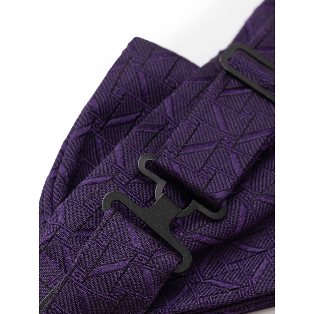 Dolce & Gabbana Purple Silk Bowty